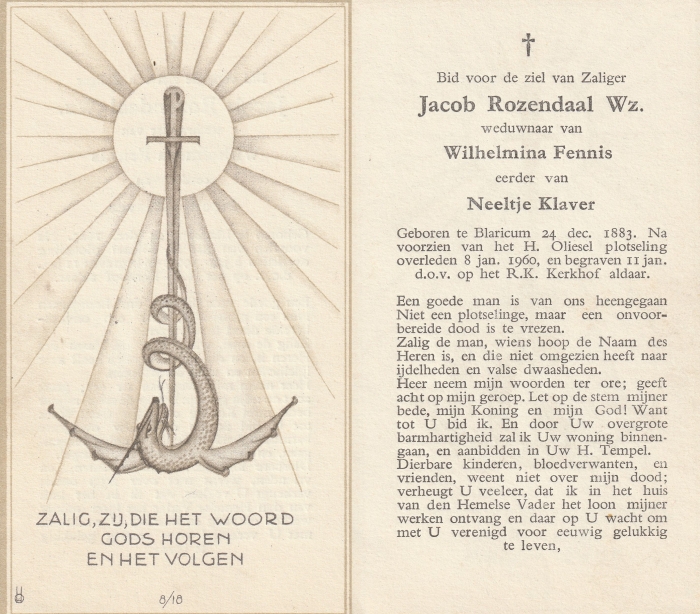 Jacob Rozendaal Wz. 1883 - 1960