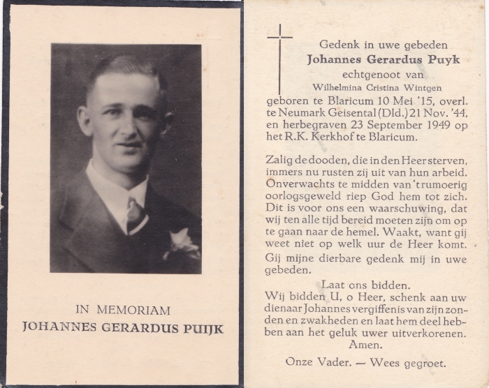 Johannes Puyk 1915 - 1944