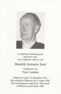 Henk Smit 1928 - 1998