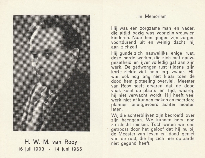 H.W.M. van Rooy 1903 - 1965