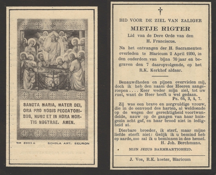 Mietje Rigter 1860 - 1930