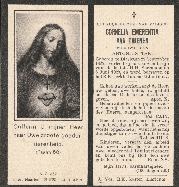 Cornelia van Thienen 1862 - 1928