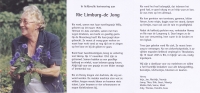 Rie Limburg-de Jong 1926 - 2005